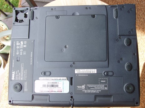 bottom of laptop